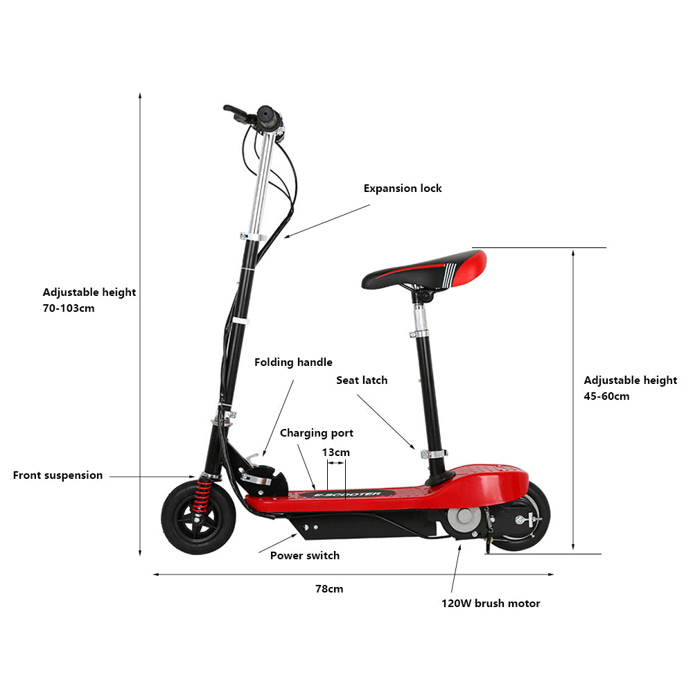 100-240V Shock-absorbing 15km / h Folding Electric Scooter with Anti-explosion Rubber Tire, EU Plug 100-240V Shock-absorbing 15km / h Folding Electric Scooter with Anti-explosion Rubber Tire, EU Plug